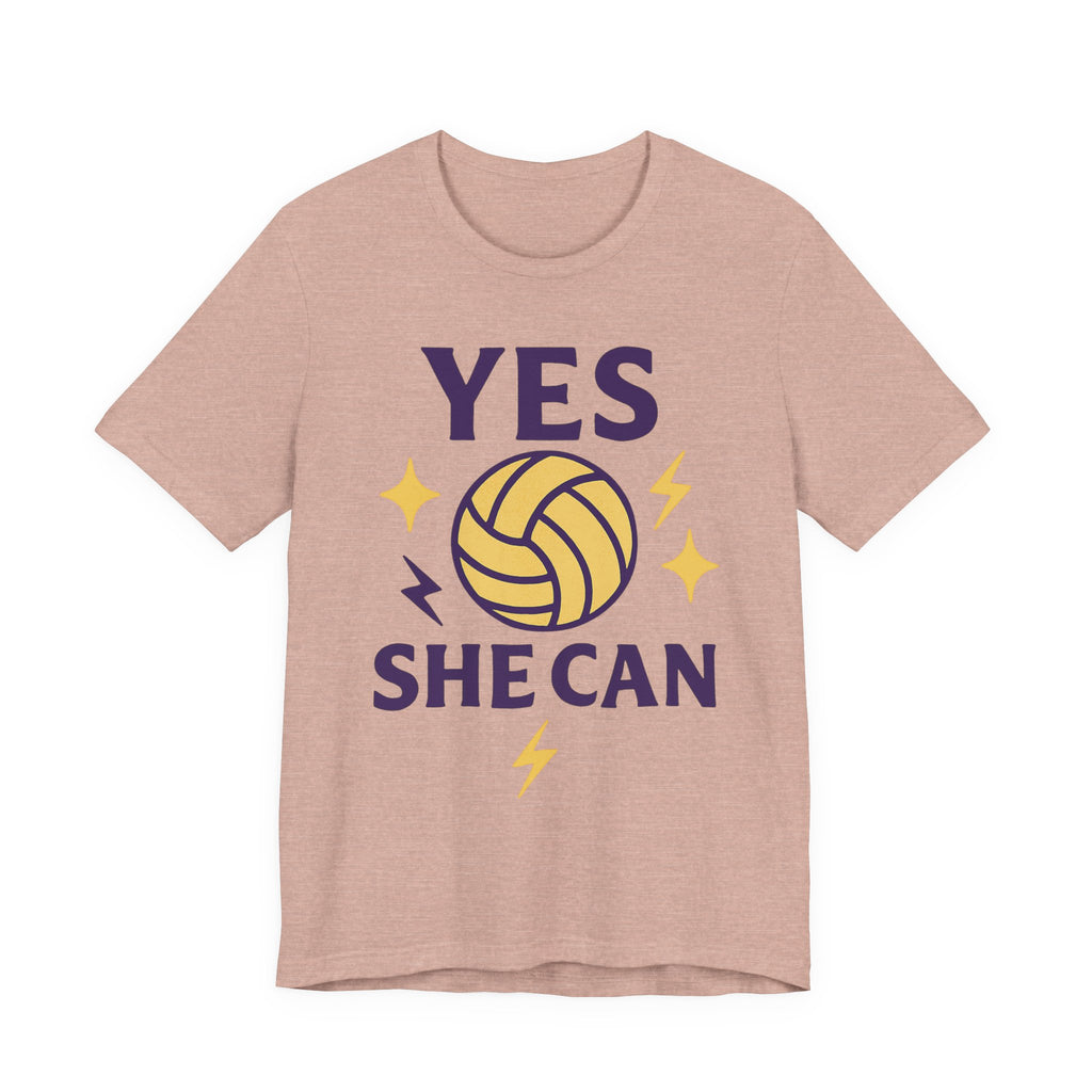 Yes, She Can Volleyball Unisex Tee