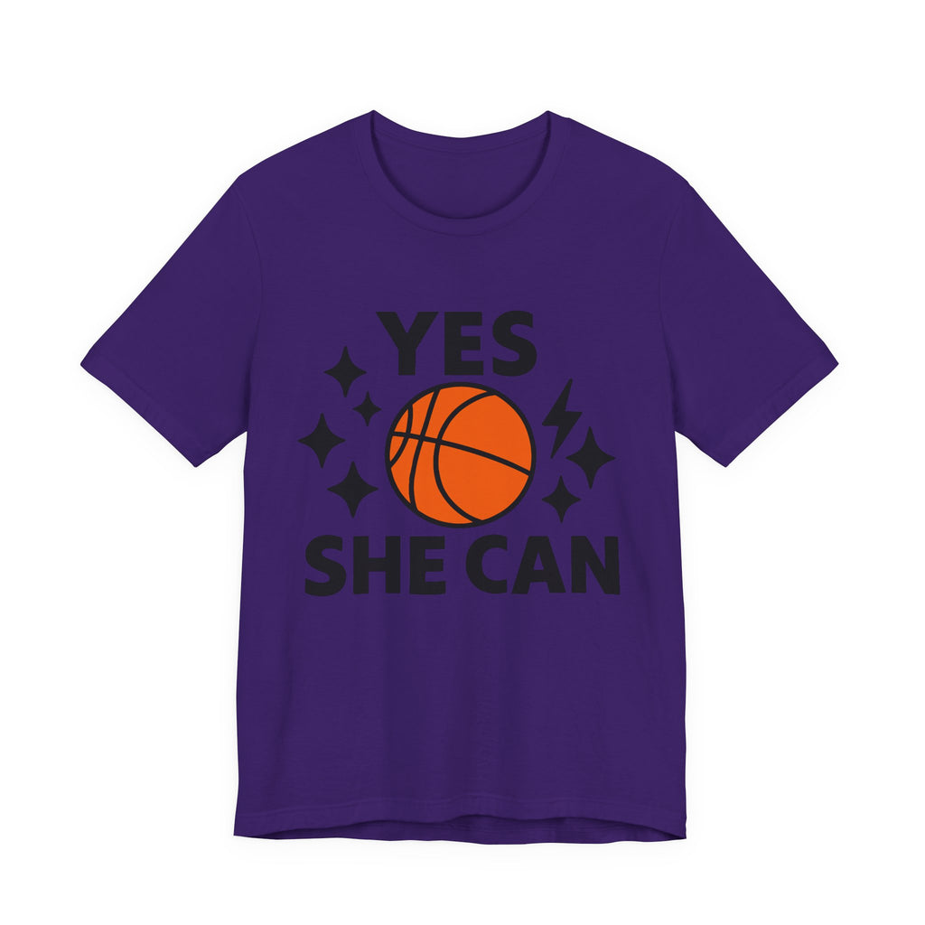 Yes, She Can Basketball Unisex Tee