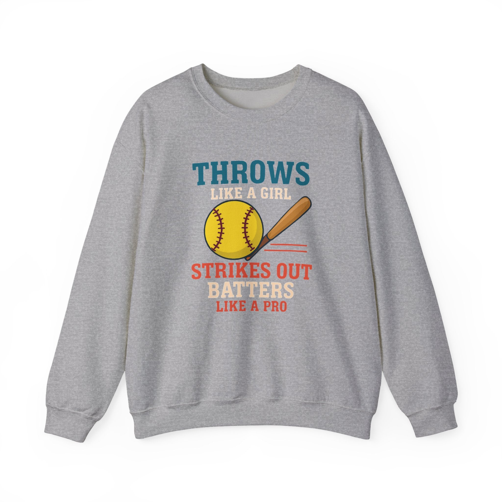 Softball Inspired Crewneck Sweatshirt