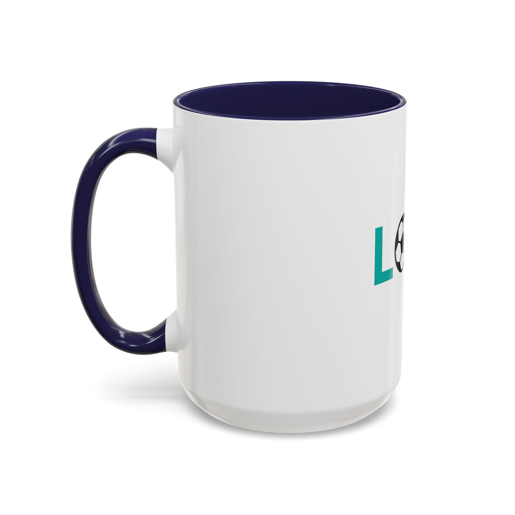 Love Soccer Accent Coffee Mug, Personalized Gift for Soccer Fans