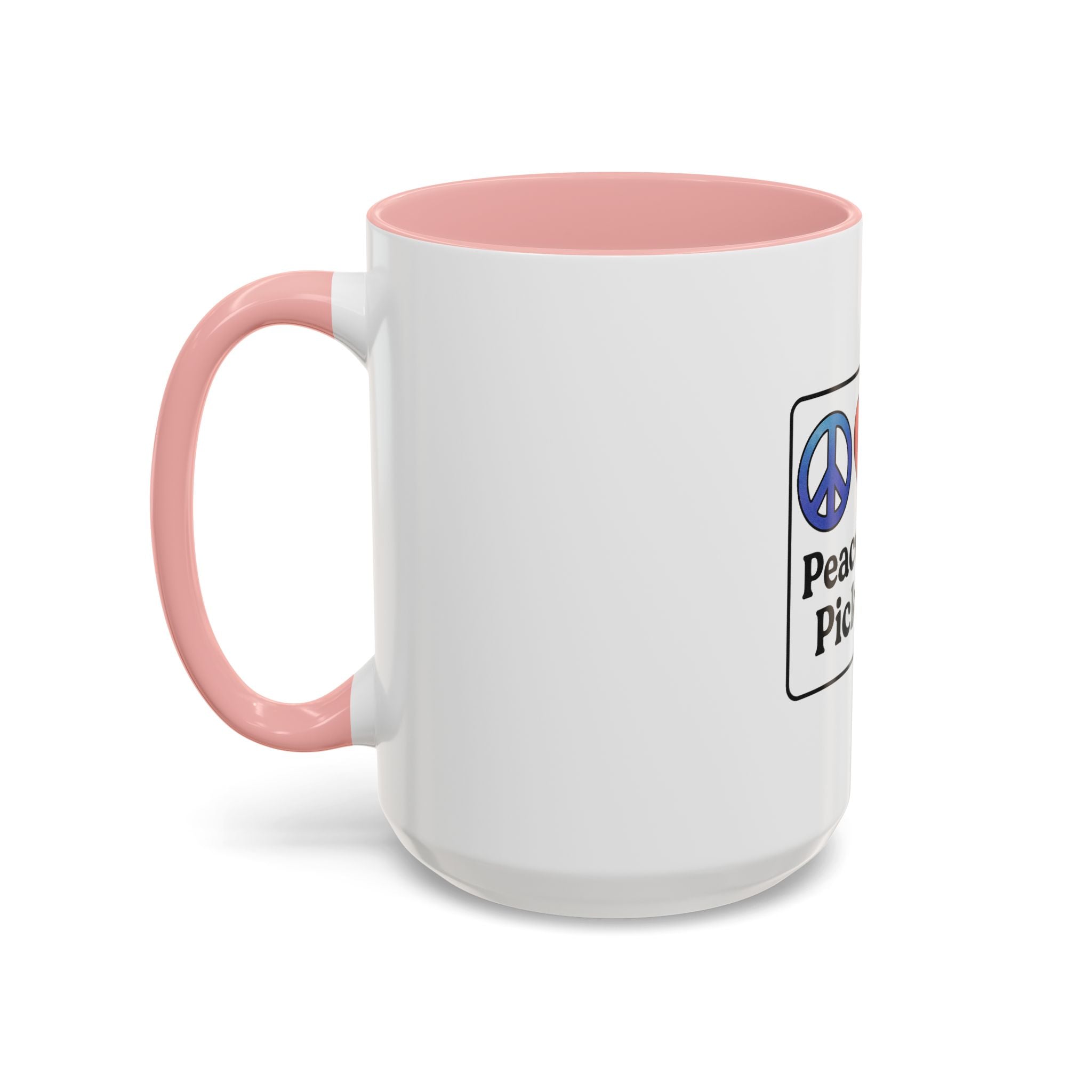 Peace Love & Pickleball Accent Mug