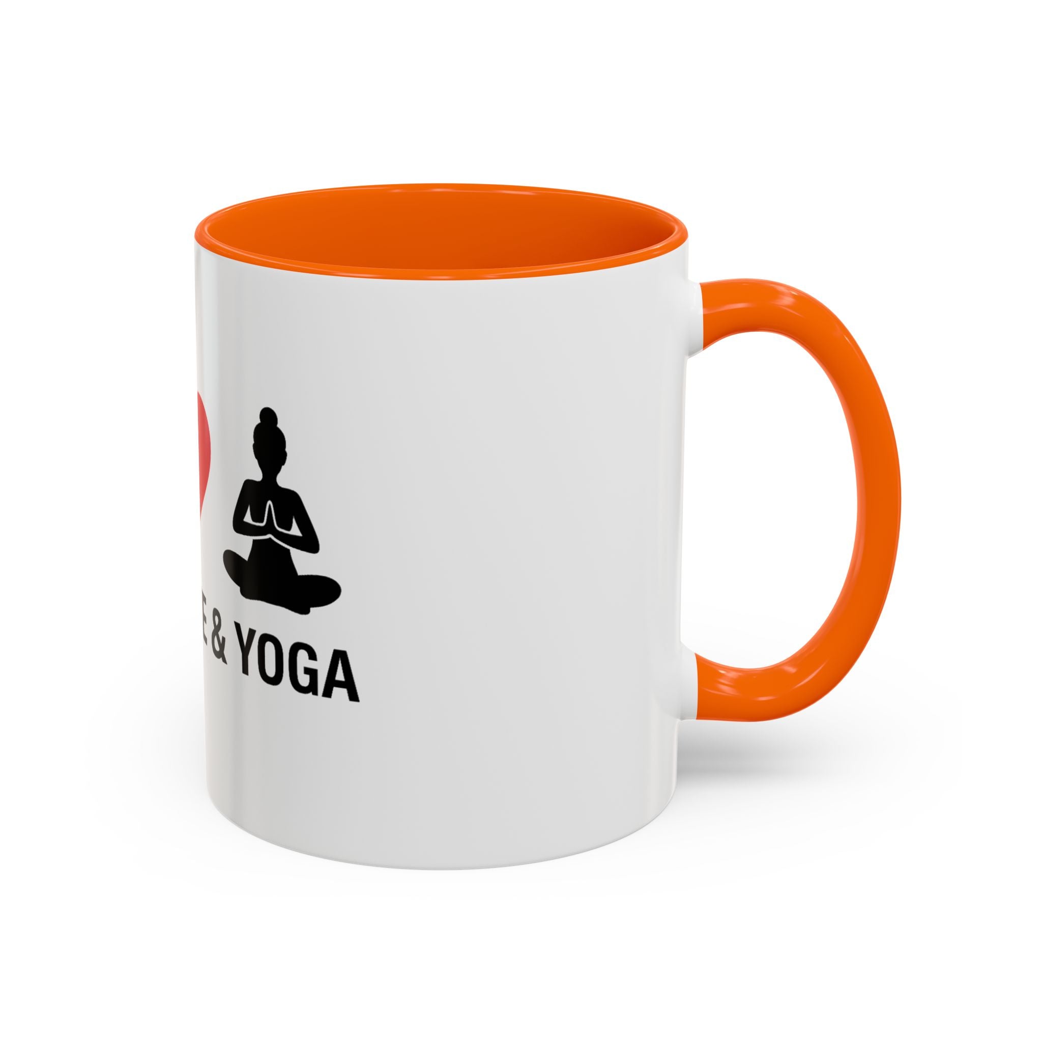 Peace Love & Yoga Accent Coffee Mug