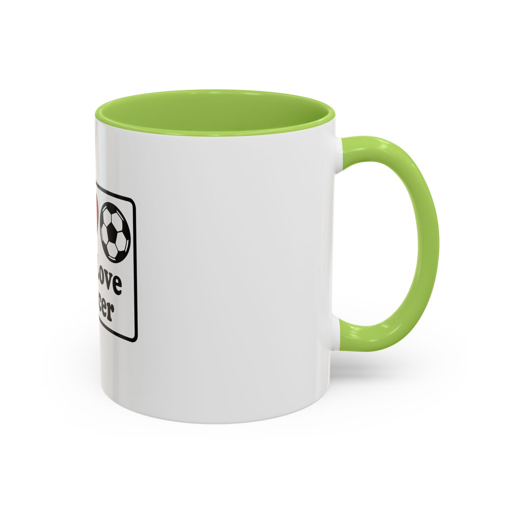 Peace Love & Soccer Coffee Mug - Fun Soccer Gift for Fans