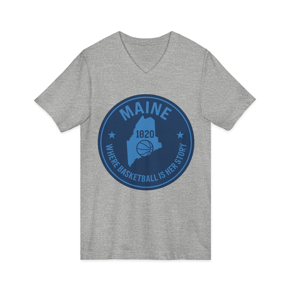 Maine Basketball Heritage V-Neck Tee