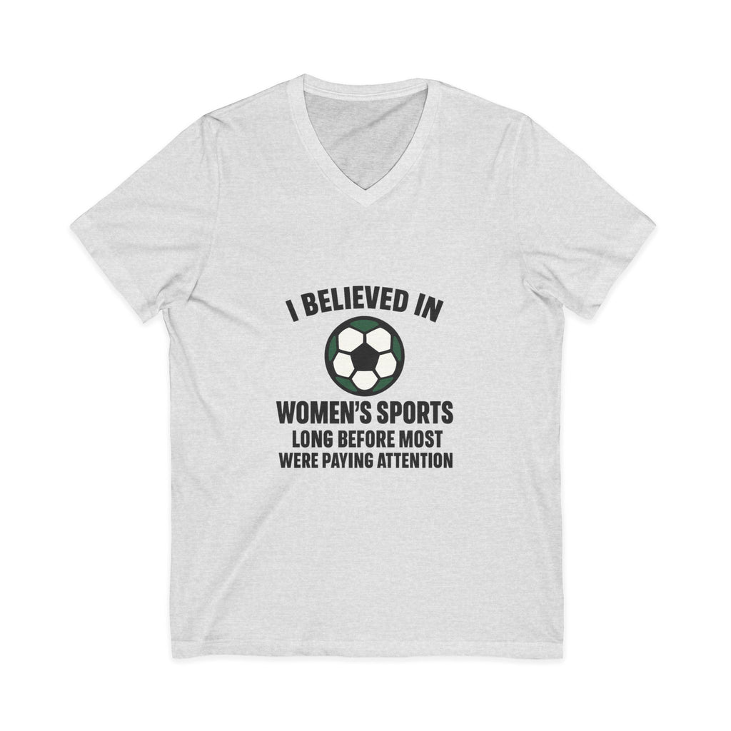 "I Believed in Women's Sports" Short Sleeve V-Neck Tee
