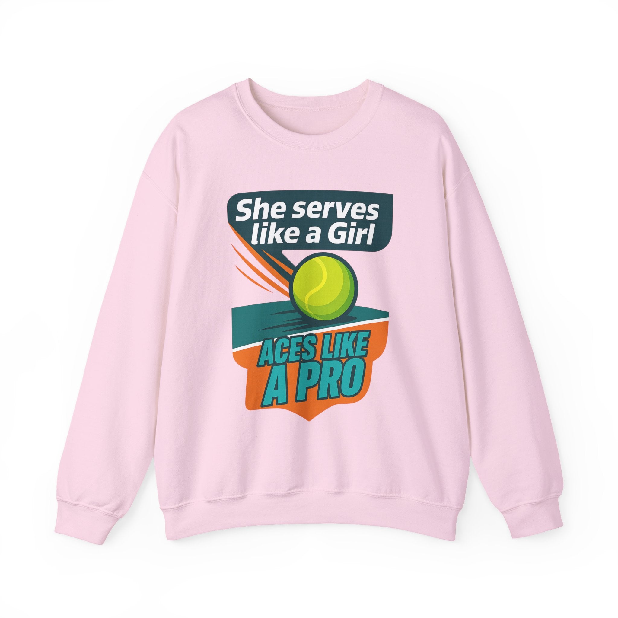 She Serves Like A Girl Sweatshirt, Unisex Crewneck