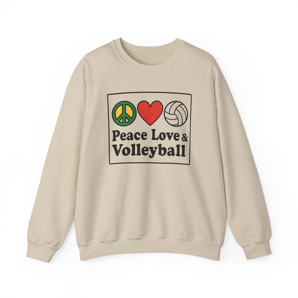 Peace Love Volleyball Crewneck Sweatshirt