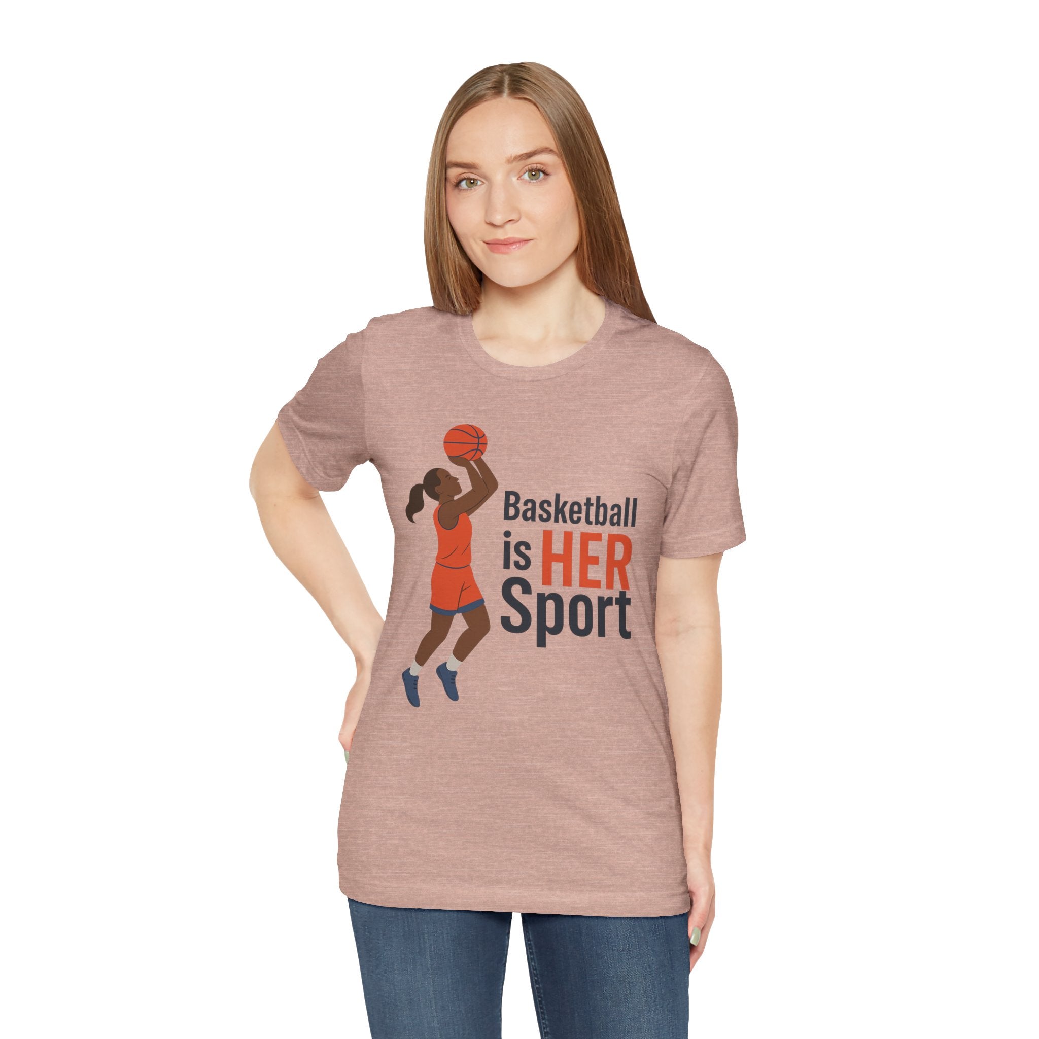 Unisex Sports Tee - Basketball Is Her Sport