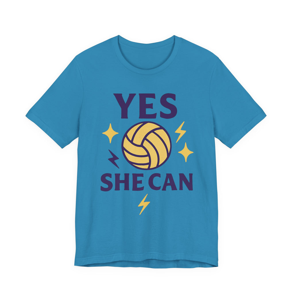Yes, She Can Volleyball Unisex Tee