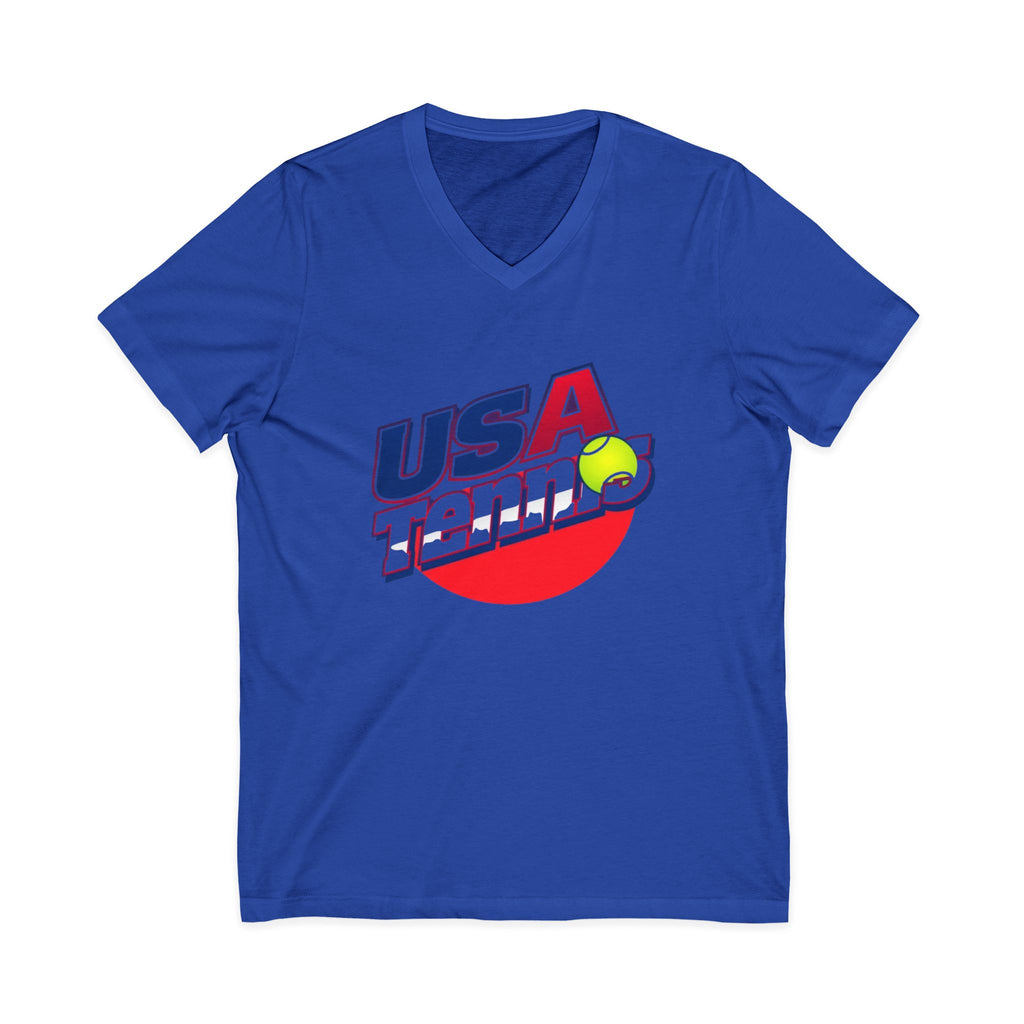 USA Tennis V-Neck Tee for Sports Enthusiasts