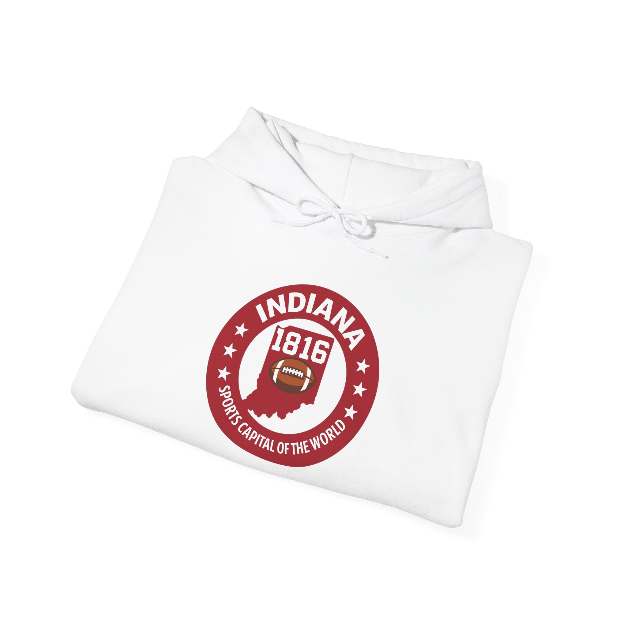 Indiana 1816 Hoodie — State Seal Retro College Sweatshirt