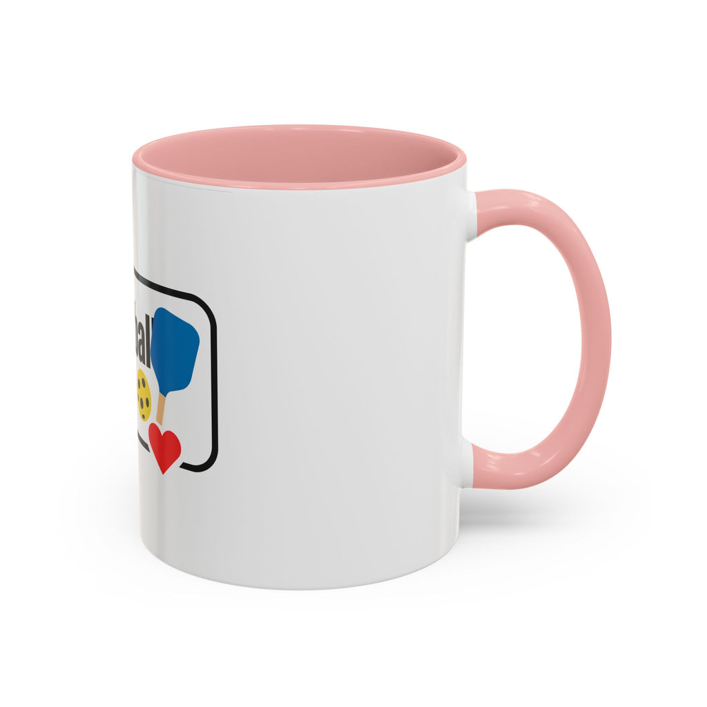 #Pickleball Accent Coffee Mug — Pickleball Paddle & Ball Design (11/15 oz)