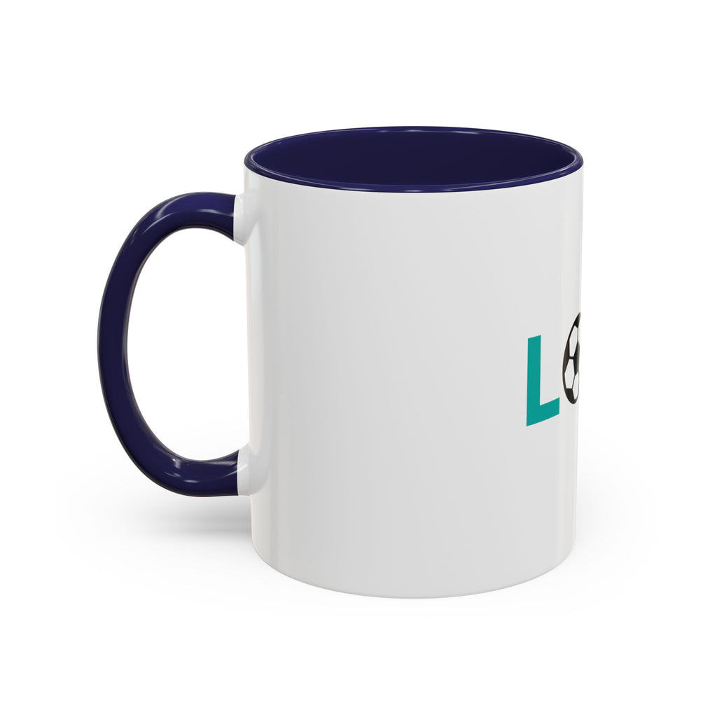 Love Soccer Accent Coffee Mug, Personalized Gift for Soccer Fans