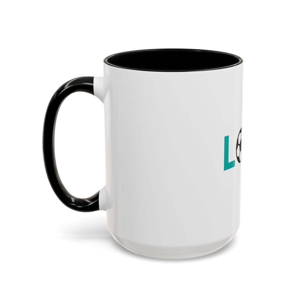 Love Soccer Accent Coffee Mug, Personalized Gift for Soccer Fans