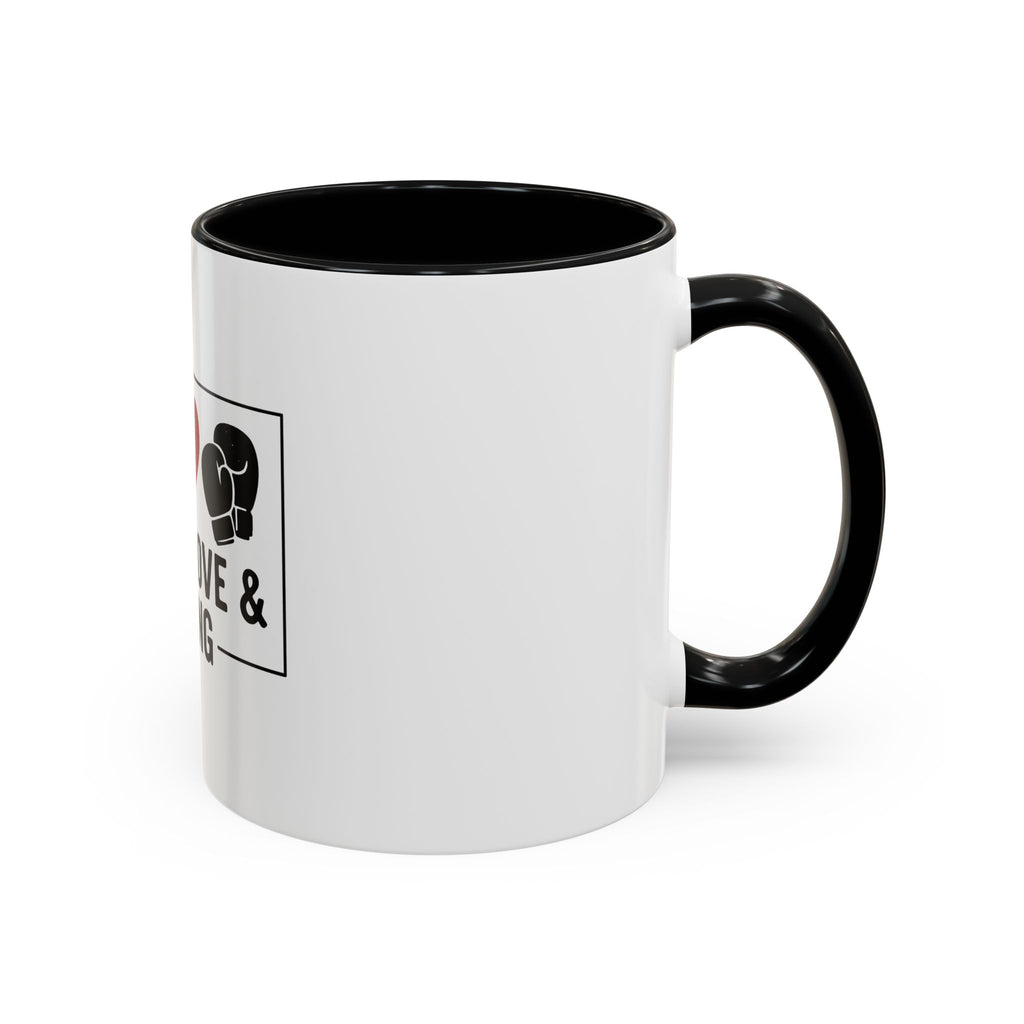 Peace Love & Boxing Mug | Accent Coffee Mug