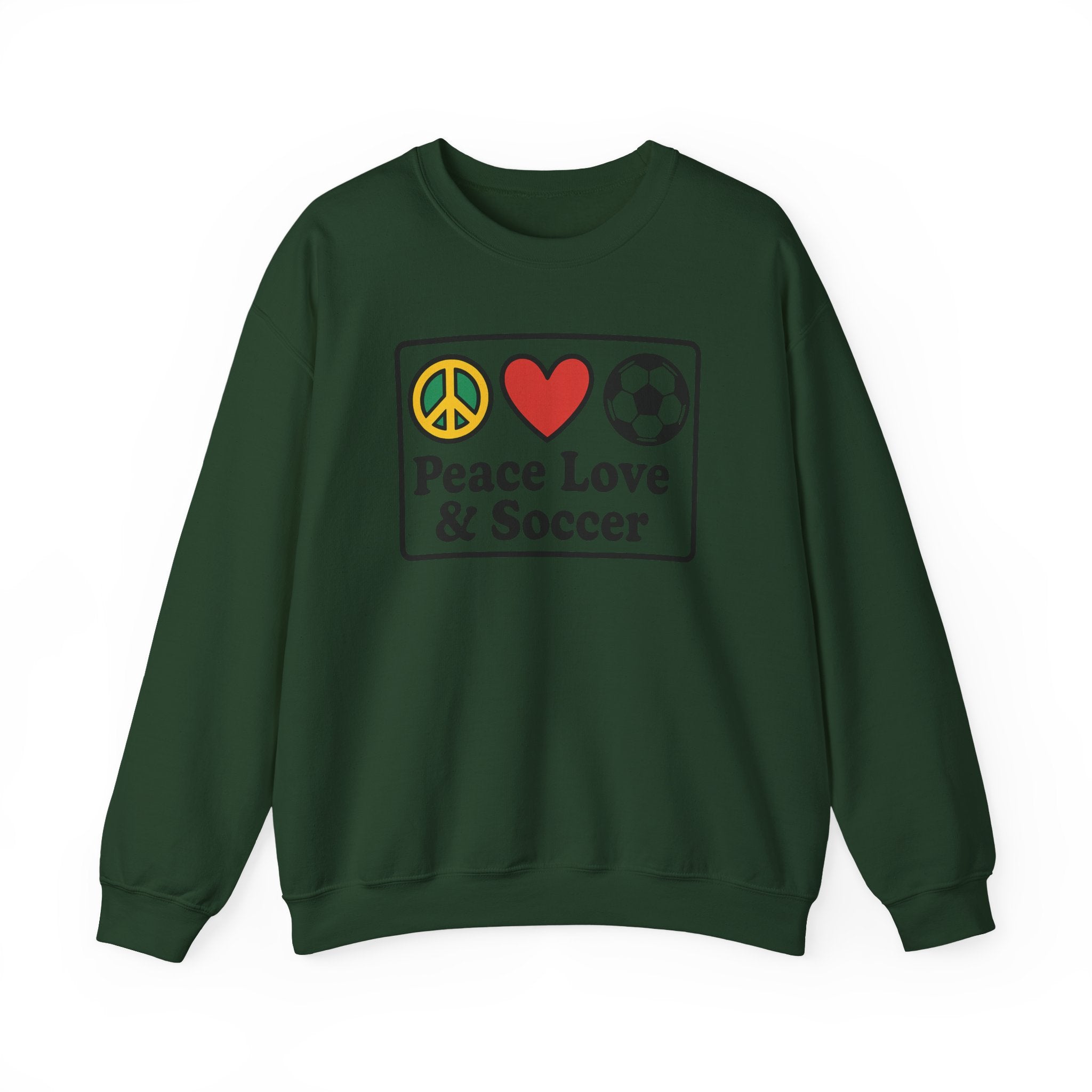 Peace Love & Soccer Crewneck Sweatshirt