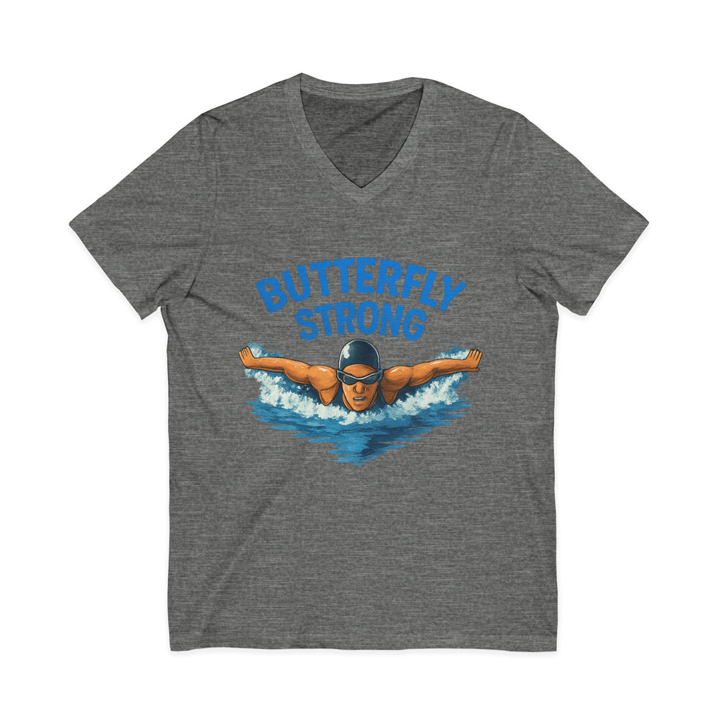Butterfly Strong V-Neck Tee for Swimmers