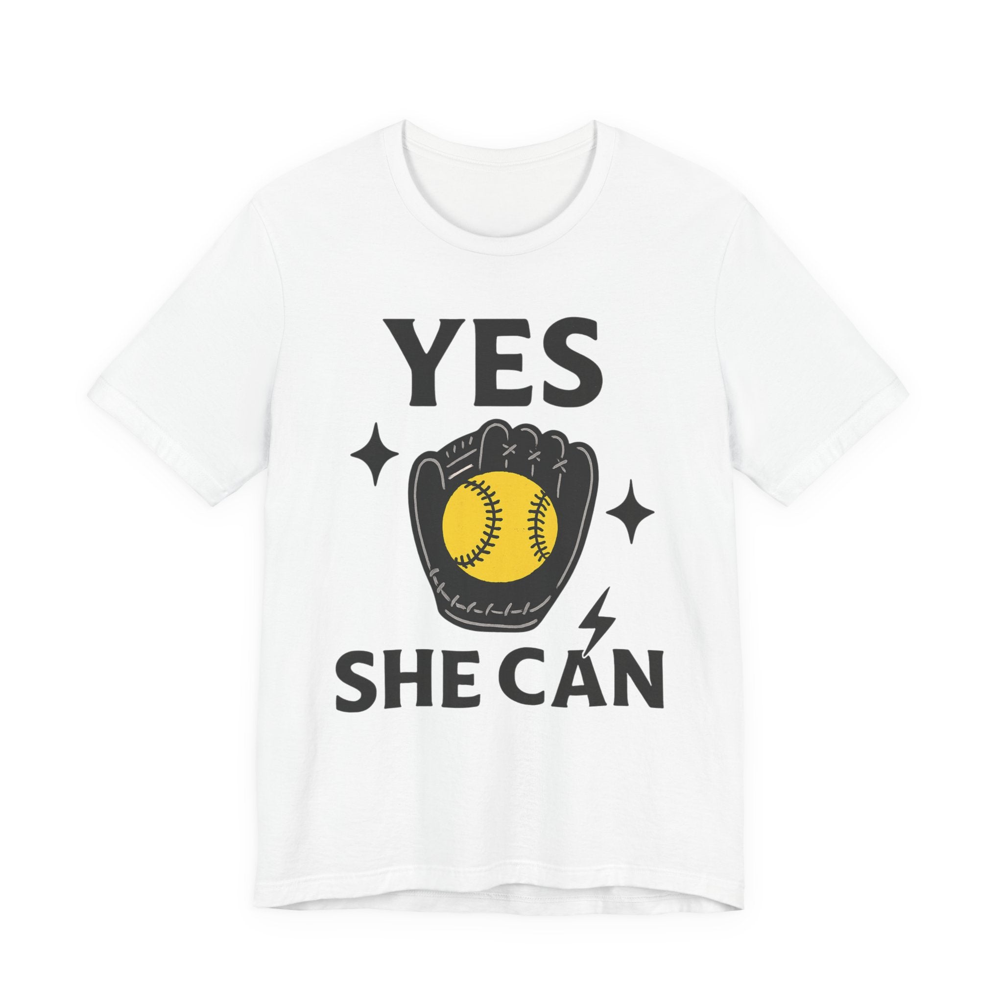 Yes, She Can Softball Unisex Tee