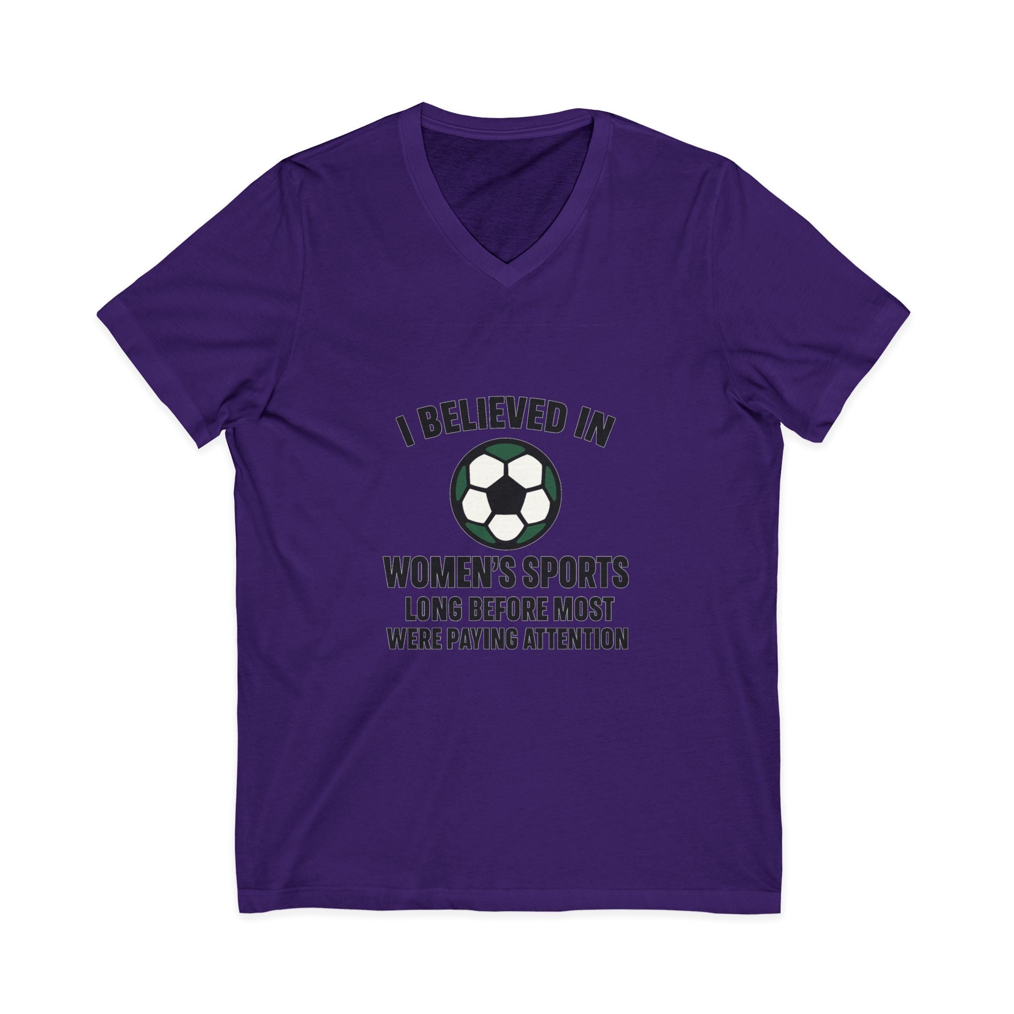 "I Believed in Women's Sports" Short Sleeve V-Neck Tee
